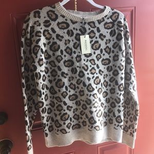 Ragdoll Los Angeles brown leopard 🐆 sweater size S NWT!!